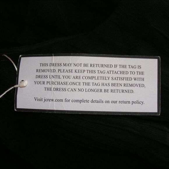 new J.CREW Silk Chiffon Dress, 12, Black, Babydoll, Cocktail/Party, V-neck - Picture 15 of 15